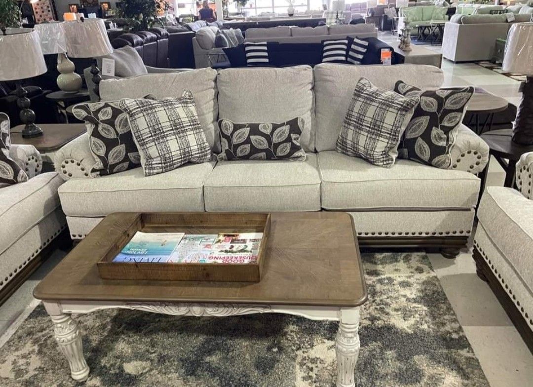 Harleson Wheat 2Piece Sofa and Loveseat Set by Ashley for Sale in