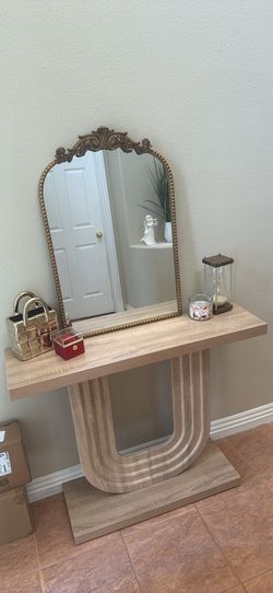 Beige Console Table