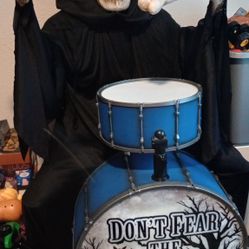 Haunted Living 4.4-ft Freestanding Musical Lighted Reaper Animatronic
