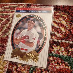 Cleveland Indians 02 Upper Deck World Series Heroes Jim Thome Manny Ramirez Omar Vizquel Baseball Cards 