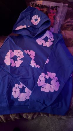 Blue denim tear hoodie