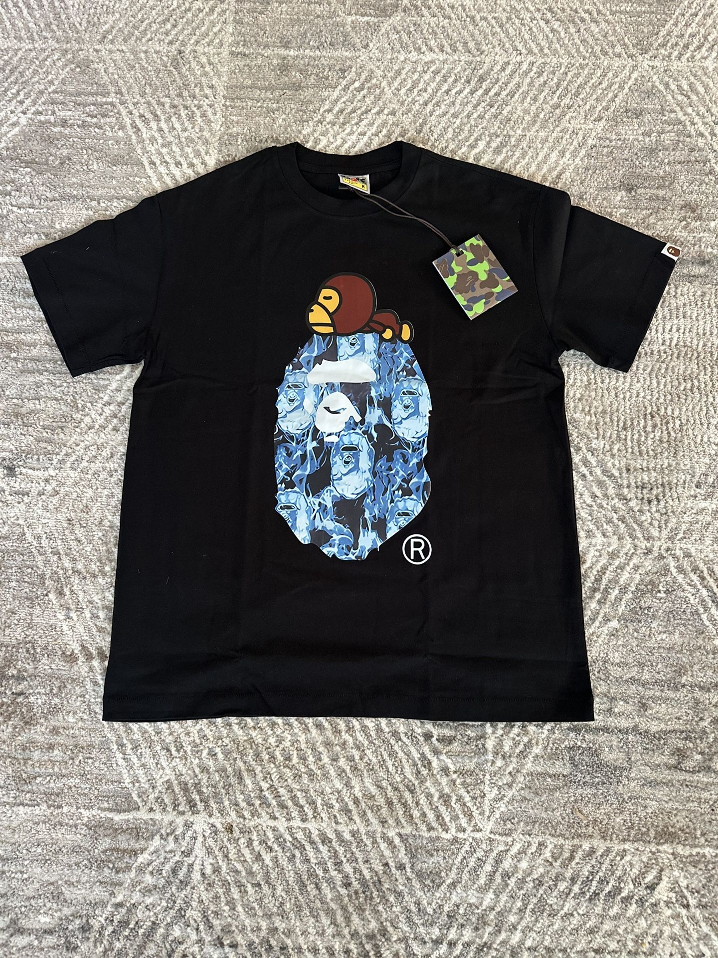 Bape Black T Shirt Shark