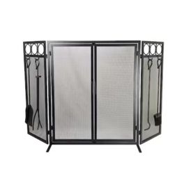 Fireplace Screen w/ Tool Set