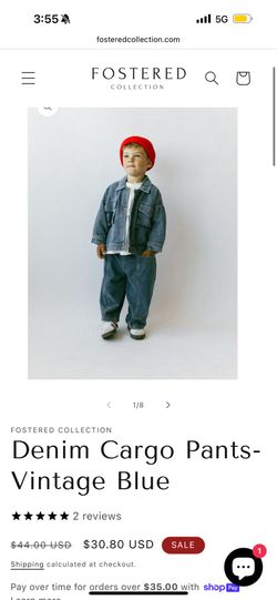 Denim Cargo Pants And Jasket