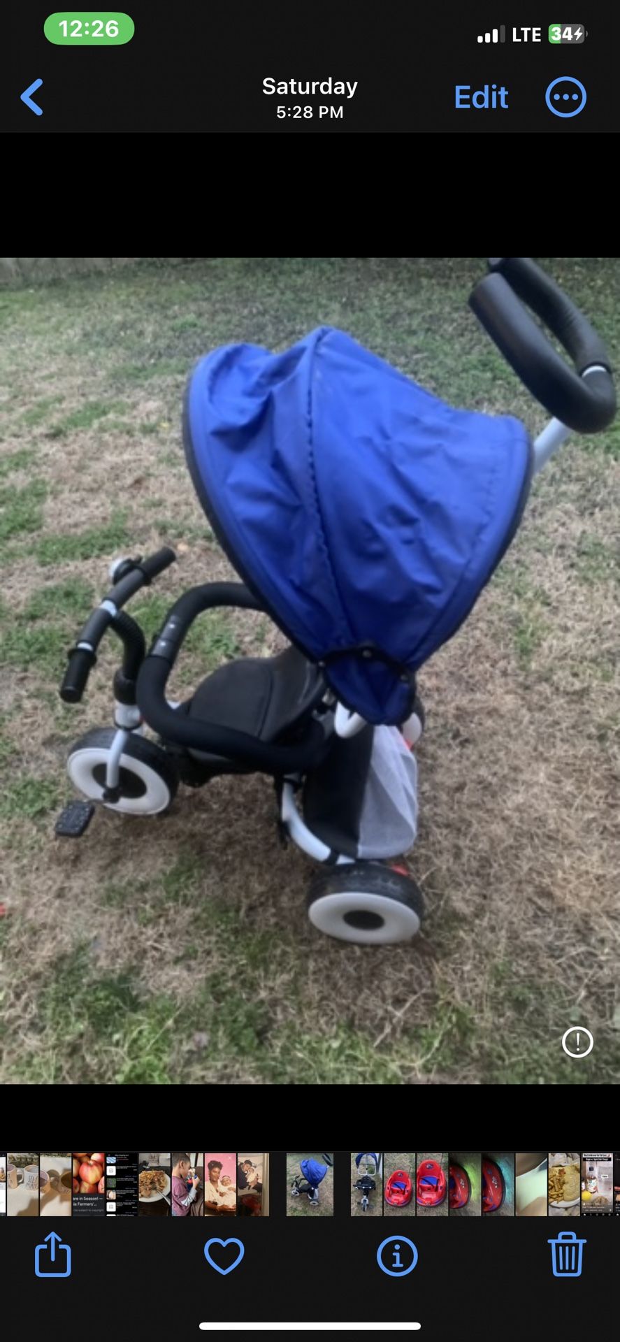 Toddler Canopy Tricycle