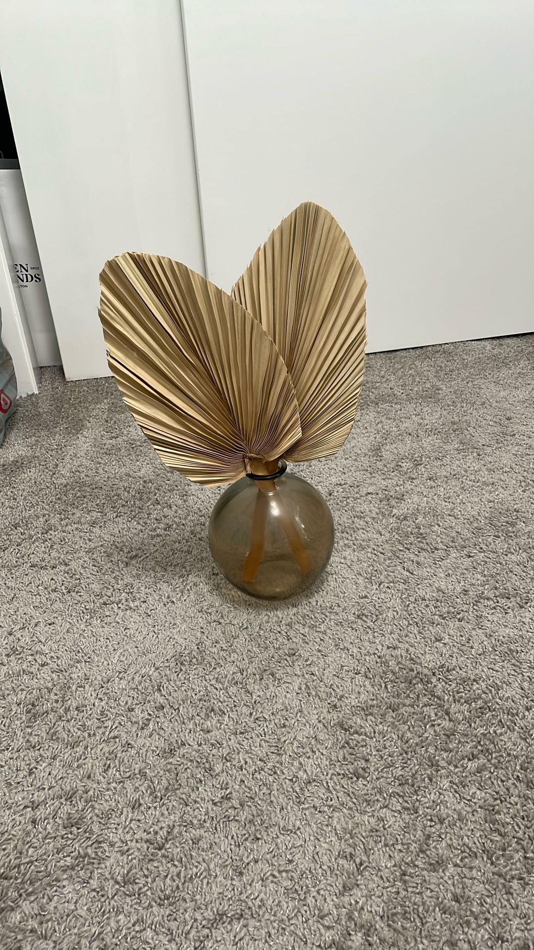 Dried Palm Leaves And Vase