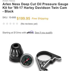 Harley Davidson Dyna Oil Pressure Gauge Arlen Ness