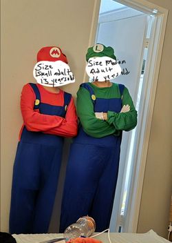 Nintendo Luigi adult costume size Small & XLarge