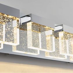 Artika Bubble Cube 23W LED Modern Vanity Light Fixture, acabado cromado, ideal para la iluminación del baño - 1500 lúmenes 3000 Kelvin Hecho de acero,