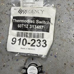 Regency Thermodisc Switch New. Pickup Or Ship At Buyers Expense