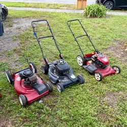 3 lawnmowers