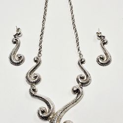 Vintage Taxco 950 Silver Necklace Set #14042