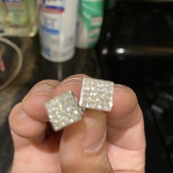 Princess Invisible Set Diamond Ear Rings