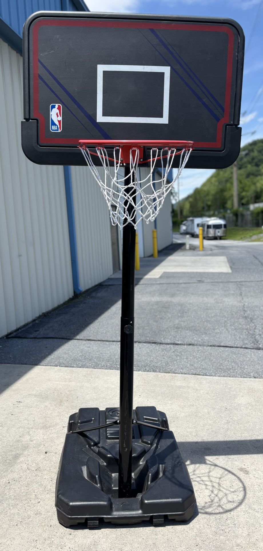 NBA Official 44 in. Portable Basketball System Hoop with Polyethylene Backboard