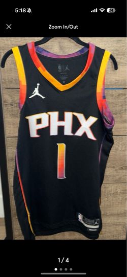 NWT NBA Jordan Phoenix Suns Devin Booker Statement Jersey Black #1 44 Medium