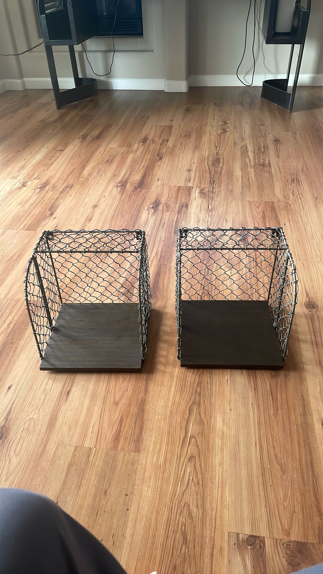 Pottery Barn Industrial Wire Cube Storage Shelves