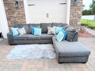 Grey L Shaped Sectional Sofa