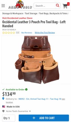 Occidental tool belt