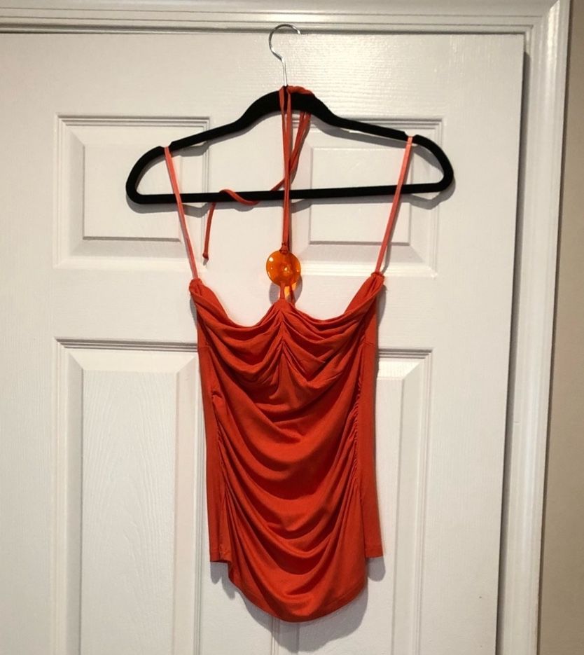 Arden B 90s Y2K Women’s Orange Halter Top