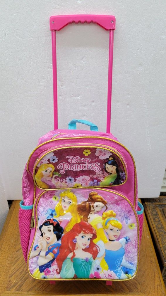 Disney Princess Rolling BackPack / School Bag 18"×12"