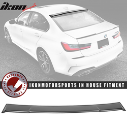 Fits 2019-2025 BMW 3 Series G20 Ikon Style Roof Spoiler Wing Lip Matte Black PP