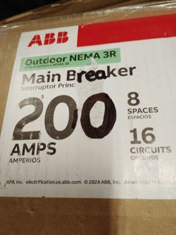 Outdoor main breaker 200 amps