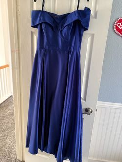 Xscape Royal Blue Satin Dress