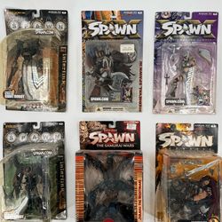 Spawn Action Figure Lot – McFarlane Toys (6 Figures) – Interlink 6 / Samurai Wars / Classic Series – Sealed