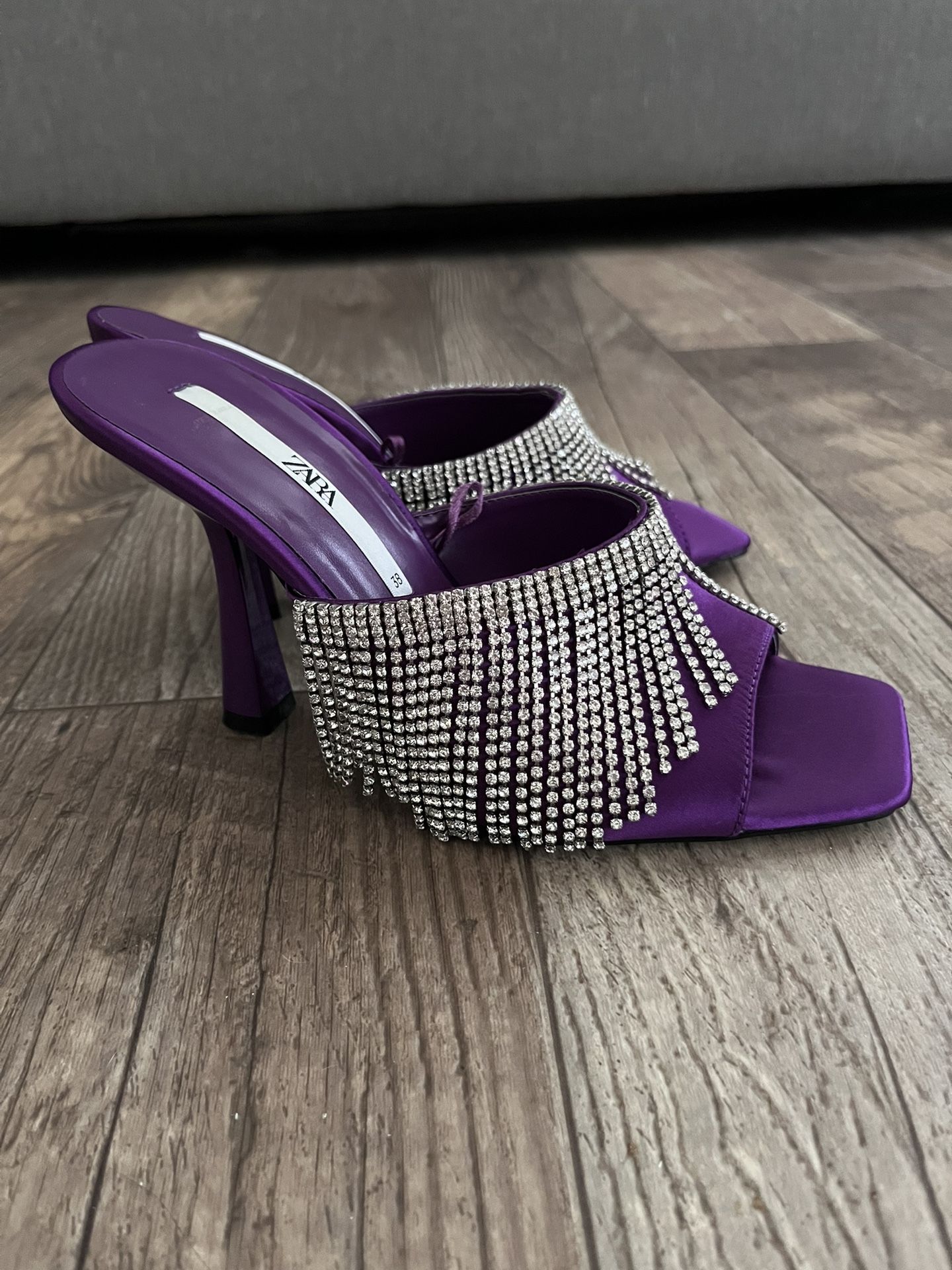 Zara Purple Rhinestone Heel