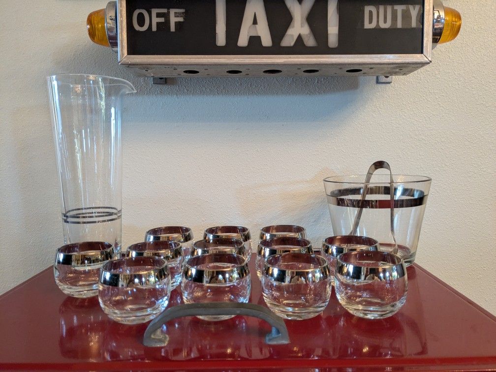 Mid Century/Vintage Roly Poly Glass Set