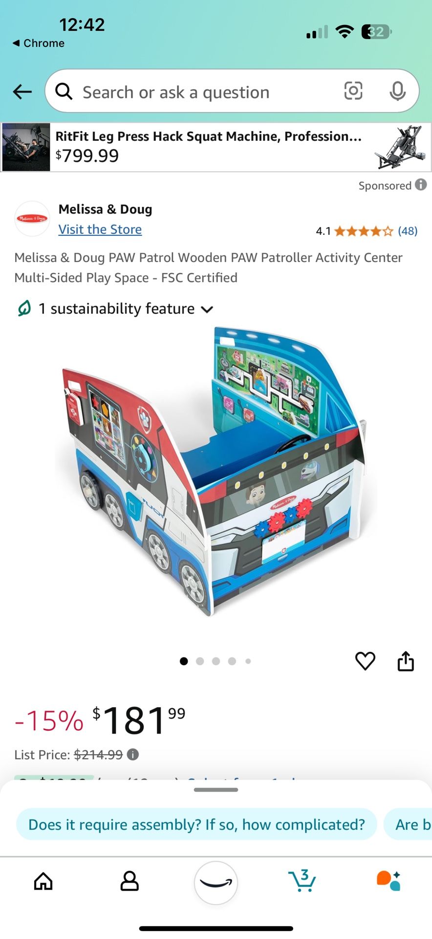 Melissa&doug Paw Patrol Wooden Activity Center