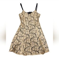 Jonathan Martin Size 11 Gold Sweetheart Strappy Dress