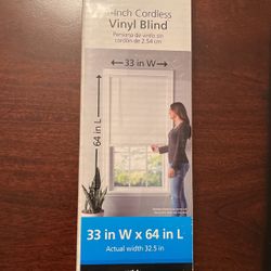 Vinyl Window Blinds Cordless 1inch White