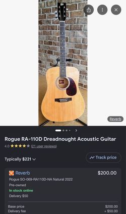 Rogue RA-110D Acoustic-Electric Guitar – Natural Finish