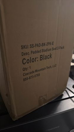Padded Stadium Seats 2 Pack Black