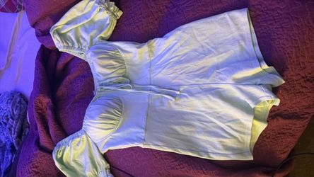Lightly padded empire waist booty short romper Lightly padded empire waist booty short romper