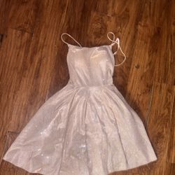 Homecoming/Prom/Quinceanera Rose Gold Corset Shiny dress