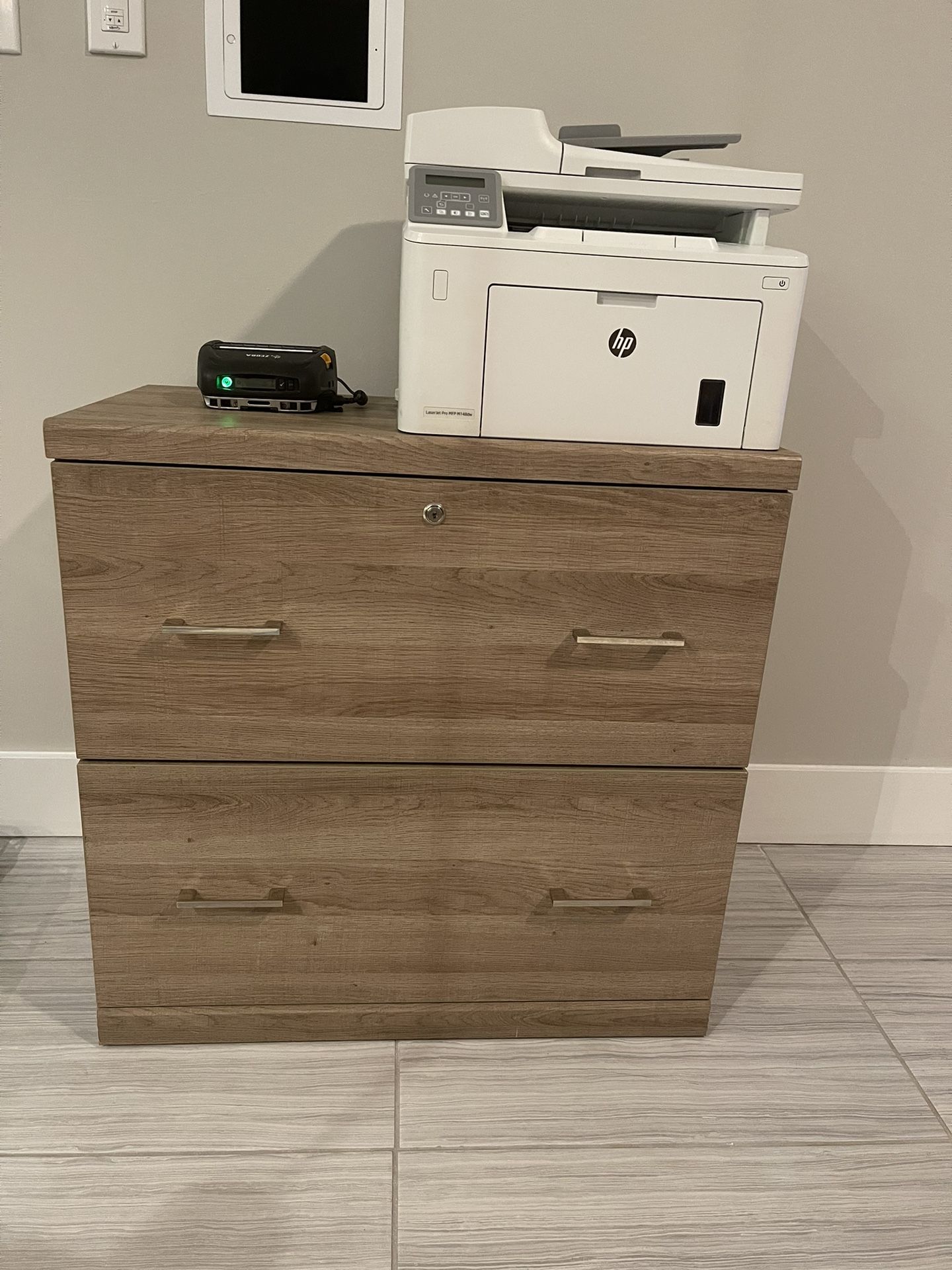2-Drawer Washed Oak Lateral File Cabinet