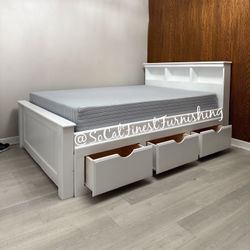 Full Bed And Drawers With Mattress 