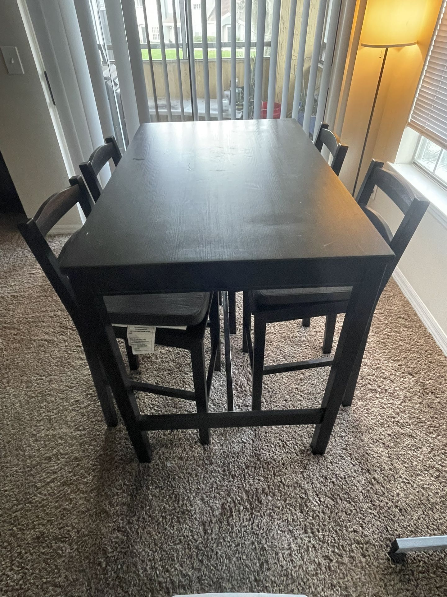 Black Table With Chairs
