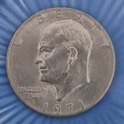 1971 Eisenhower dollar coin. 