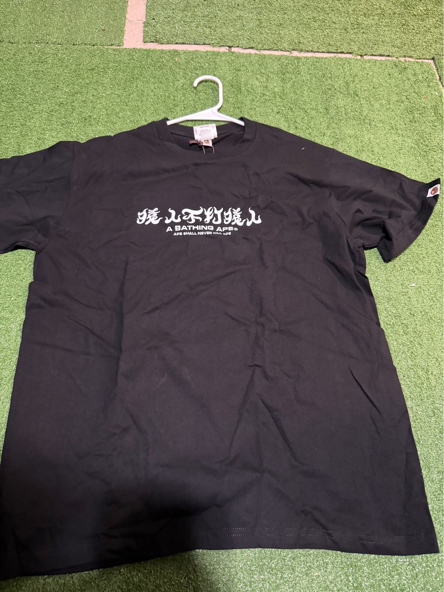 Bape Black Kanji Camo Back Tee โ Sizes M & L Available