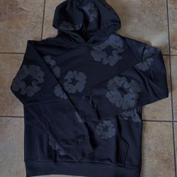 Denim Tears Black Monochrome Hoodie