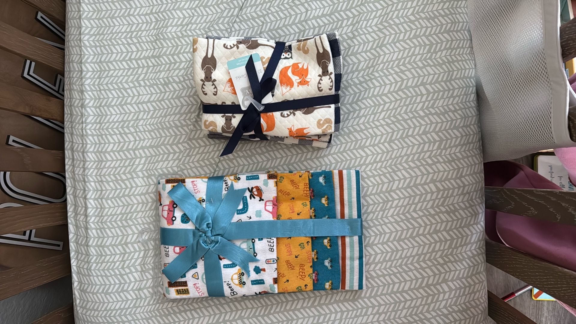 Brand New Burp Cloth And Baby Blanket