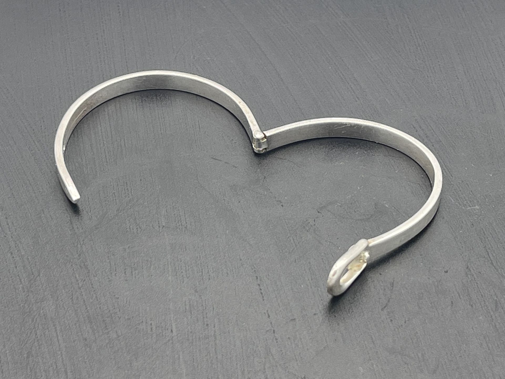 VINTAGE ITALY STERLING SILVER 925 BELT BUCKLE BANGLE BRACELET 20g