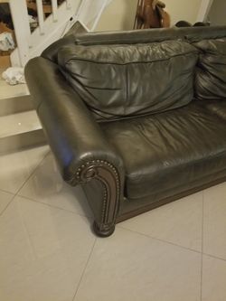 Real Leather couch great condition