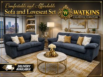 🛋️ Comfortable & Affordable Sofa + Loveseat Set — Delivery Available!