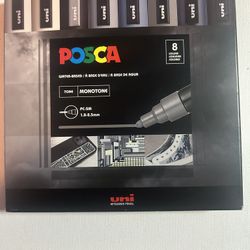 Posca paint markers Monotone colors - PC-5M 8 pack