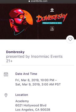 Dombresky Concert tickets: Insomniac