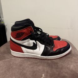 CUSTOM bred Toe Jordan 1